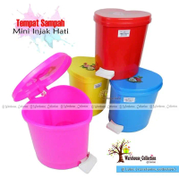 HC501 TEMPAT SAMPAH INJAK HATI MIKIWA KECIL/UK. 3 LITER /TEMPAT SAMPAH UTK KAMAR kotak sampah mini k