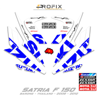 STRIPING STICKER  SATRIA F150 MOTIF 4 / THN 2008-2018 / LIS 2/ LES /STOCK DECALS / SUZUKI ECSTAR /SA