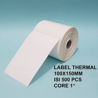 LABEL STICKER BARCODE DIRECT THERMAL 100 X 150 ISI 500 PCS 100MM/150MM KERTAS LABEL ONLINE SHOP Cust