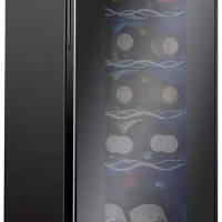 Ivation 12 Bottle Compressor Wine Cooler Refrigerator w/Lock, Large Freestanding Wine Cellar Fridge, 41f-64f