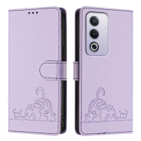 Ốp Da PU, Dành Cho OPPO A3 Pro 5G, Họa Tiết Mèo Dễ Thương, Ốp Điện Thoại Silicon, Ốp Điện Thoại Dạng