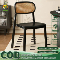 【MK】PP Rattan Chair Nordic Plastic Dining Chair Stackable Plastic Chair With Backrest/Cafe Chair