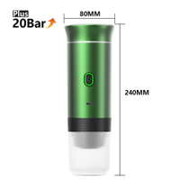 Wireless Electric Portable Espresso Coffee Machine for Car & Home Camping Coffee Maker 3-in-1 Capsul