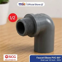 Faucet Elbow PVC 90° Drat Luar 1/2 Inch - SCG