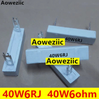 (5pcs/lot) 40W 6 ohm +/- 5% Horizontal cement resistor 40W6RJ Cement resistance 40W6ΩJ Ceramic resistor plug-in