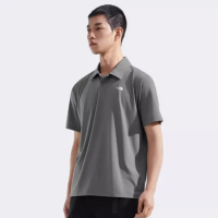 【The North Face 官方旗艦】北面男款灰色吸濕排汗POLO衫｜8EY50UZ(排汗衫)