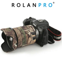 ROLANPRO Lens Camouflage Coat Rain Cover for Canon RF 24-105mm f4L IS USM Lens Sleeve Guns Case Lens Clothing