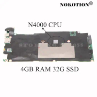 NOKOTION L70808-001 L76659-001 DA00G7MB6D0 For HP ChromeBook X360 12B-CA 14B-CA PC Motherboard N4000 4GB RAM 32GeMMC