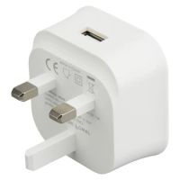 100pcs 5V 2A UK Plug Fast USB Wall Charger 3 Pin Mobile Phone Travel Adapter Charging For iPhone Samsung Android Phones Tablets