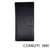 【Cerruti 1881】頂級義大利小牛皮12卡長夾皮夾 CEPU05541M(黑色 贈原廠送禮提袋)