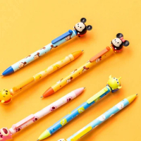 Genuine Miniso Disney Pine Fun Bobble Styling Blind Box Pen Donald Duck Strawberry Bear Neutral Pen Gifts For Boys And Girls