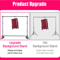 SH 2.4x3M Adjustable Background Stand Backdrop Support Frame System With 4pcs Clips With Backdrop Cloth Photography Photo Studio