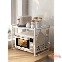 廚房微波爐置物架家用臺面多功能調味品收納架桌面雙層放烤箱架子