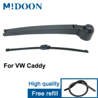 MIDOON Wiper 16" Rear Wiper Blade &amp; Arm Set Kit Fit For VW Caddy 2K 2004-2016 Windshield Windscreen Rear Window