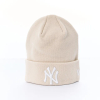 【NEW ERA】NEW ERA 男女 保暖帽 毛帽 紐約洋基 象牙白(NE70790266)