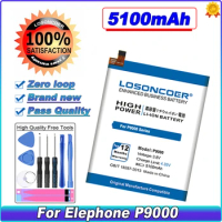 LOSONCOER 5100mAh For Elephone P9000 Battery Elephone P9000 Lite Mobile Phone Battery +Free Tools in stock