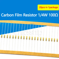Carbon Film Resistor 1 4W 100 Ohm 5% Four-color Ring Resistor (20 PCS)