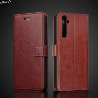 case for OPPO Realme XT Realme X2 card holder cover case Pu leather Flip Cover Retro wallet phone bag fitted case business
