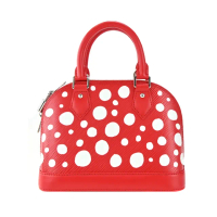 【Louis Vuitton 路易威登】M21698 LV x YK Alma Infinity Dots 圓點印花牛皮手提/肩背包(紅色)