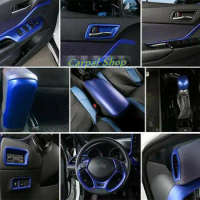 BLUE For Toyota C-HR CHR 2016-2019 Interior Accessories Cover Molding Trim Set