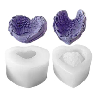 Heart Shaped Box Mold Jar Resin Molds Silicone Angel Wings Angel Wings Resin Jar Mold Angel Wings Silicone Mold Jewelry Storage