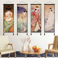 日式仕女圖布藝掛畫和風背景墻裝飾畫網紅壁毯掛毯玄關臥室掛布 全館免運