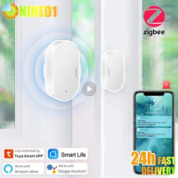Tuya ZigBee Smart Door Sensor Door Open Closed Detectors Smart Home Security Protection Smart Life Control Via Alexa Smart Home
