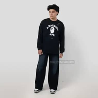 BAPE X JOSHUA VIDES COLLEGE BLACK LONG SLEEVE M