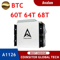 Free Shipping BTC Miner Avalon 1126 PRO 60T 64T 68T Bitcoin Crypto Mining Machine Avalonminer A1126 In Stcok