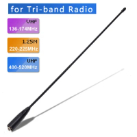 Tri-band 144/222/435Mhz Whip Antenna for Baofeng BF-R3 UV-82T UV-S9 UV-5R Ⅲ UV-82 Ⅲ BTECH UV-5X3 Walkie Talkie