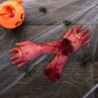2 PCS Severed Hand Broken Sacry Accessories Blood Bloody Halloween Nail Decor Fake for Nails