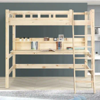  MUNA 家居 065型松木3.5尺高架床/樓梯可左右方向(雙層床 上下舖 單人床 床台 功能床)