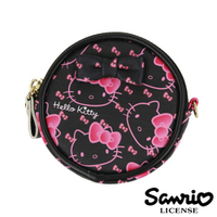 5331【日本進口正版】Hello Kitty 凱蒂貓 三麗鷗 人物系列 圓型 皮質 零錢包 SANRIO - 123657