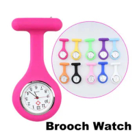 Fashion Nurse Watches Pocket Watches for Girls Colorful Silicone Nurse Watch Clip Brooch Tunic Watch Clearance Sale Dropshipping