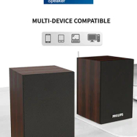 Philips SPA20 Speakers Desk Mini Soundbar Speaker Bluetooth Audio 3D Soundscape Surround Subwoofer Sound Box for Laptop PC