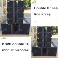 KR208 double 8 inch 200W line array active modular line array system audio speaker