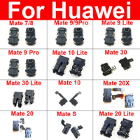 Audio Jack Flex Cable For Huawei Mate S 20X 7 8 9 10 20 30 Lite Pro Headphone Earphone Port Module Flex Ribbon Replacement Parts