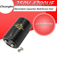 1/PCS 250V4700UF 63.5*105MM 4700UF 250V Bolt/Screw Foot Audio Filter Electrolytic Capacitor 105℃