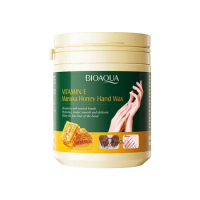 BIOAOUA Vitamin E Manuka Honey Hand Wax Exfoliating Anti-aging Moisturizing Nourishing Whitening Hand Mask Hands Care