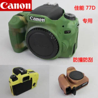 Soft Silicone Rubber Protective Camera Body Cover Case Skin For Canon 77D Camera Bag Black