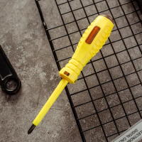 5cm Magnetic Screwdriver Steel Head Tester Cross Screw Driver Socket Detector LED Test Pen Contactors Repair Electrician Tool