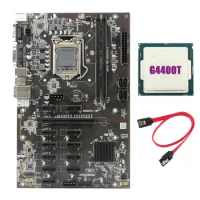 B250 BTC Mining Motherboard with G4400T CPU+SATA Cable 12XGraphics Card Slot LGA 1151 Support DDR4 RAM for BTC Miner