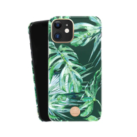 【Kingxbar】iPhone 11 手機殼 i11 6.1吋 保護殼 施華洛世奇水鑽保護套(花季系列-綠蹤林)