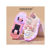 2025 Girls' Heelys Shoes 2026 Spring and Autumn New Children's Double-Wheel Flashing Light Roller Sh