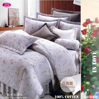 御芙專櫃『玫瑰園』夏季薄床罩【6*7尺】特大|100%純棉|五件套搭配|MIT