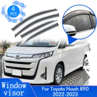 For Toyota Noah R90 Voxy Suzuki Landy 2022 2023 Car Side Rain Window Visor Deflectors Shade Guard Smoke Cover Trim Accessories