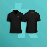 Kaos Polo Shirt Tshirt Baju Kerah Distro Hitam SATU banyak warna sablon bordir LOGO TULiSAN GAMBAR N