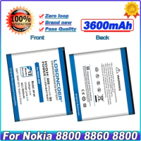 LOSONCOER 3600mAh BP-6X BL-5X Battery Mobile Phone Batteries For Nokia 8800 8860 8800 Sirocco N73i 8801 886 8800s