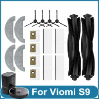 For Xiaomi Viomi S9 Hepa Filter Main Side Brush Dust Bag Mop Cloths Robot Vacuum Cleaner Accessories Spare Parts Kits For Home
