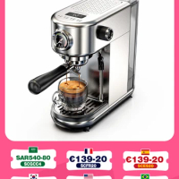 HiBREW 20Bar Semi Automatic Espresso Coffee Machine Temperature Adjustable Cold/Hot Super Slim Coffee Maker Cappuccino H10B